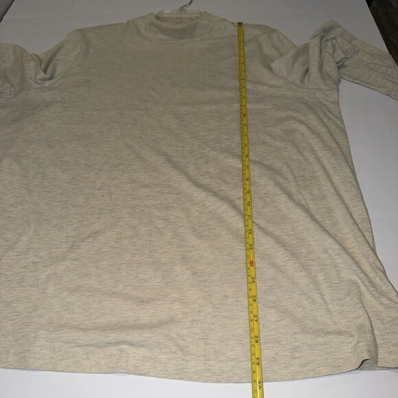 Woman Within Cream Turtleneck Shirt Tunic Mockneck 1X 22-24 Capsule Basic - Picture 8 of 8